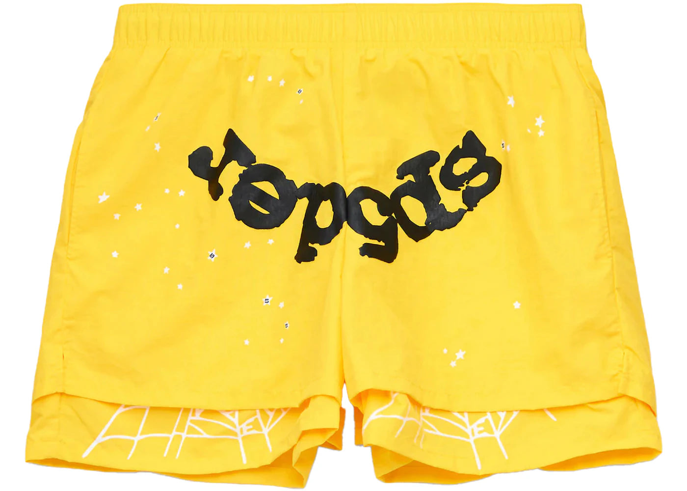 Sp5der OG Web Double Layer Short Yellow