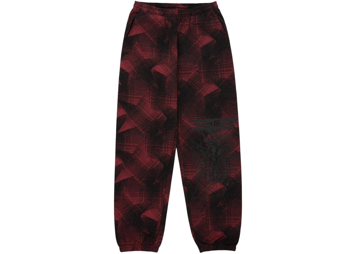 Sp5der Plaid Splatt Sweatpant Black