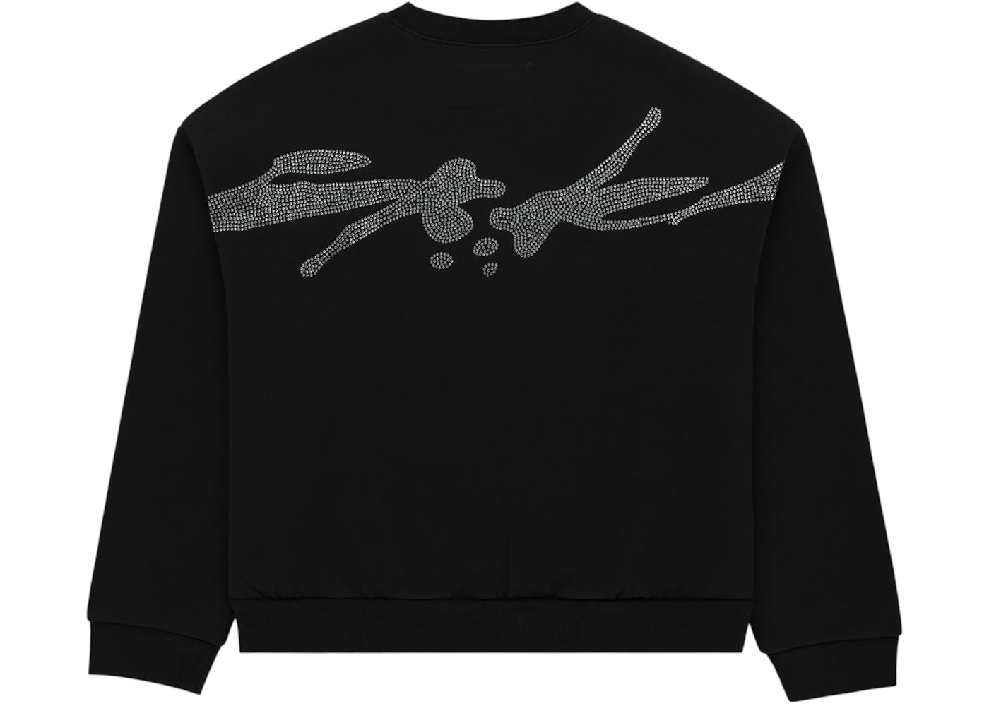 Sp5der Rhinestone TM Crewneck Black