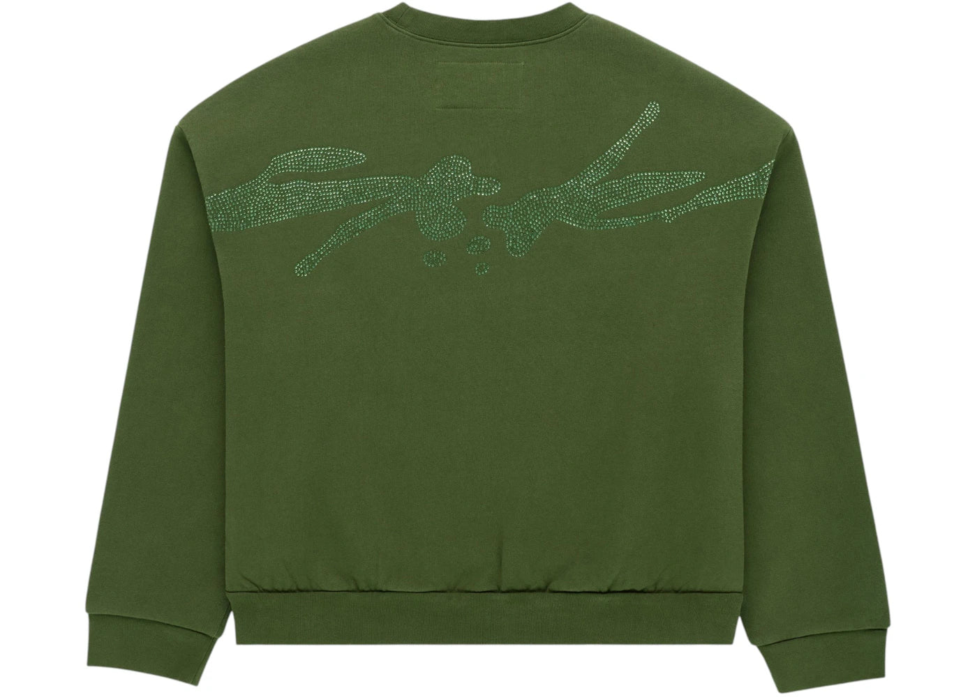 Sp5der Rhinestone TM Crewneck Green