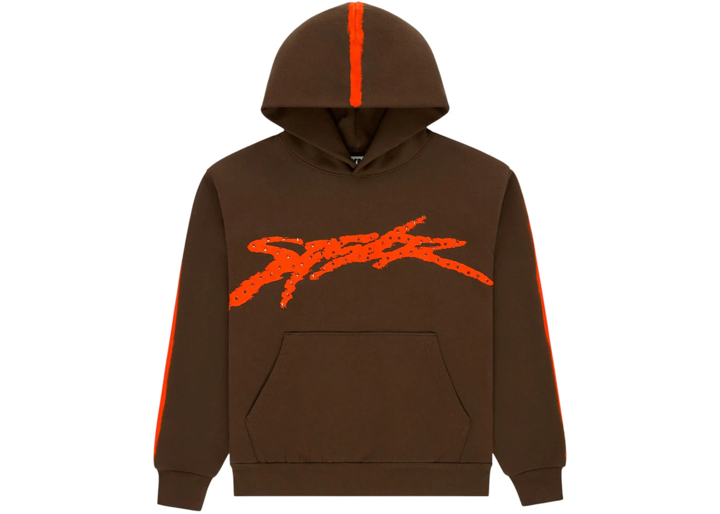 Sp5der Screaming Eagle Hoodie Brown