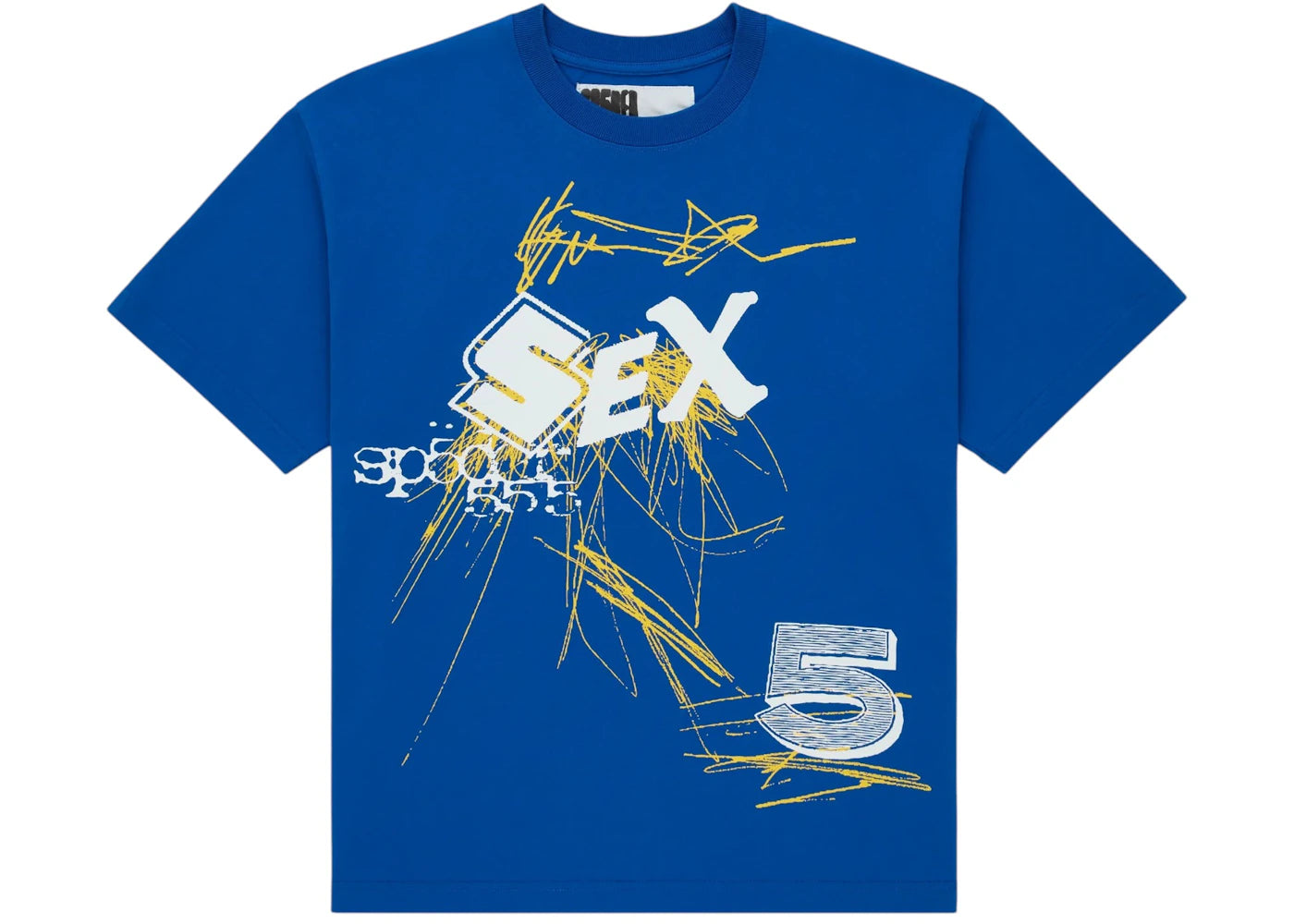 Sp5der Scribble Tee Blue