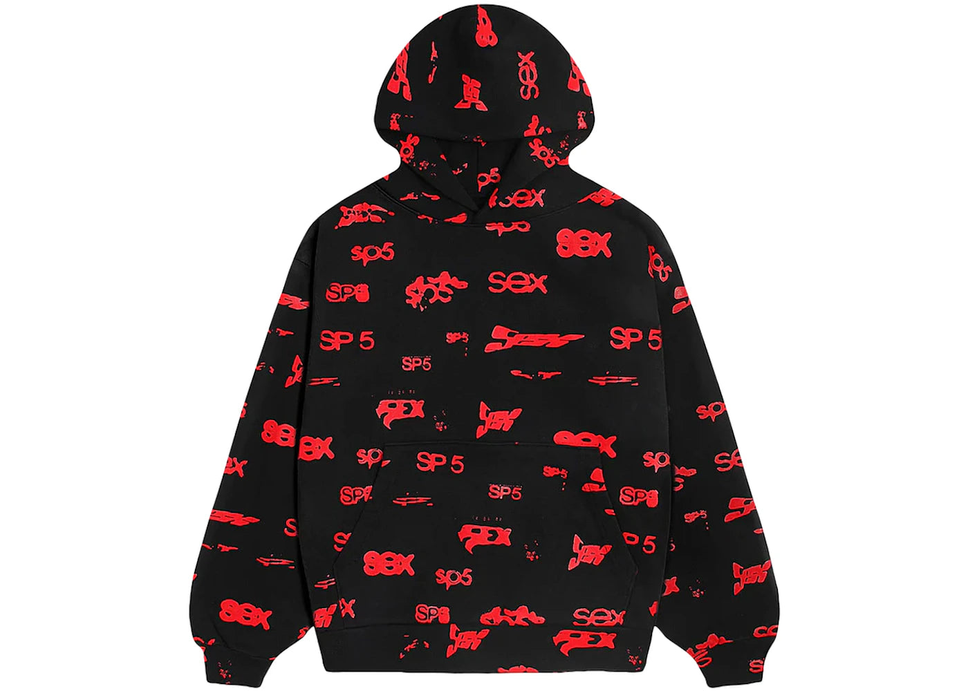 Sp5der Sex AOP Hoodie Black