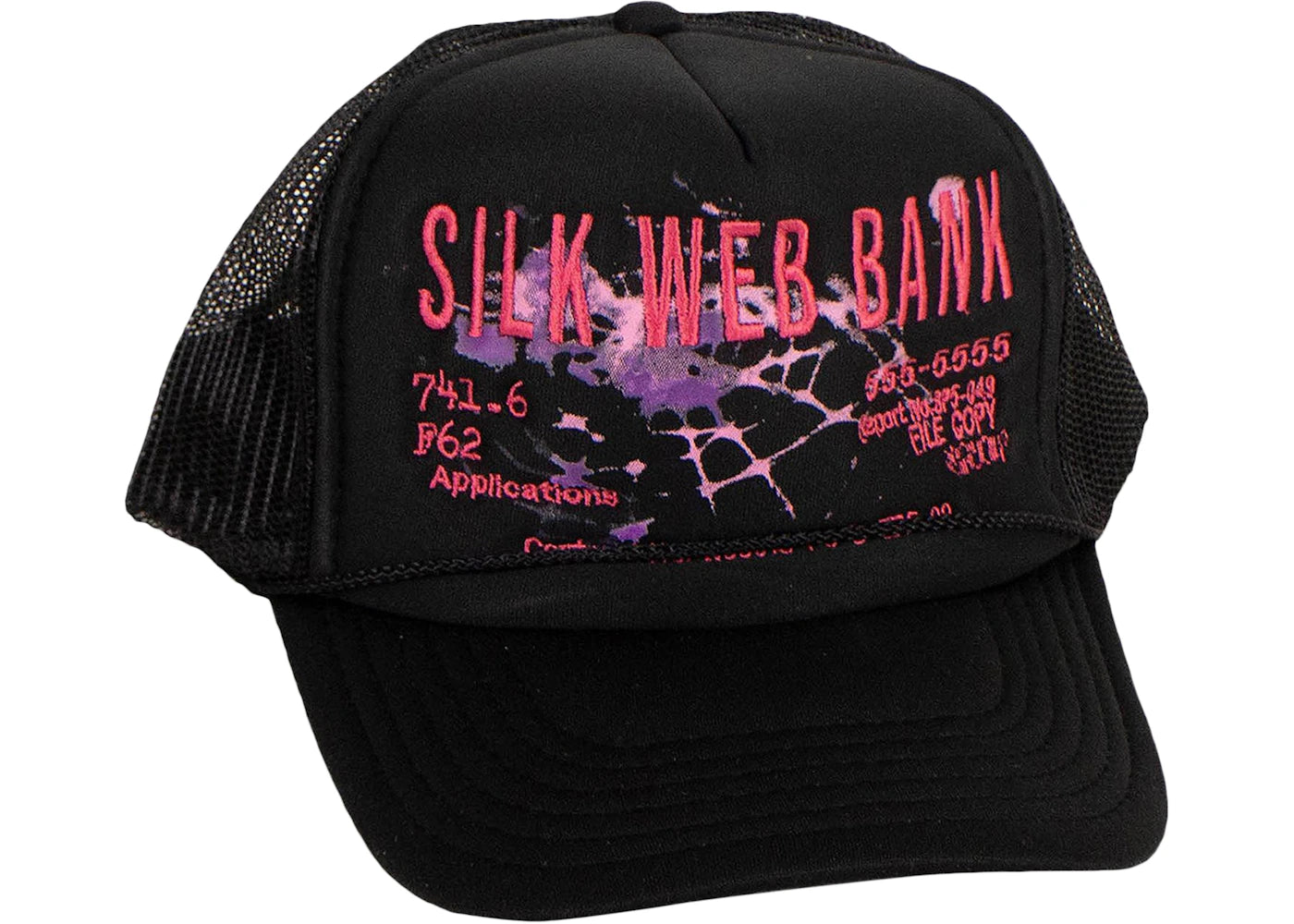 Sp5der Silk Web Bank Trucker Hat Black