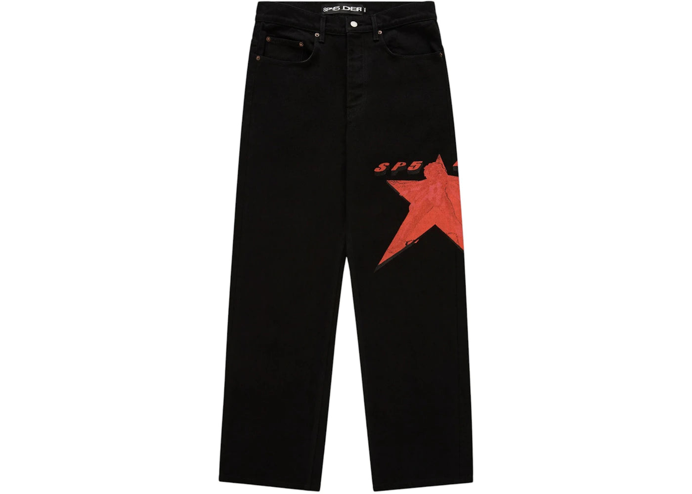 Sp5der Star Girl Denim Black