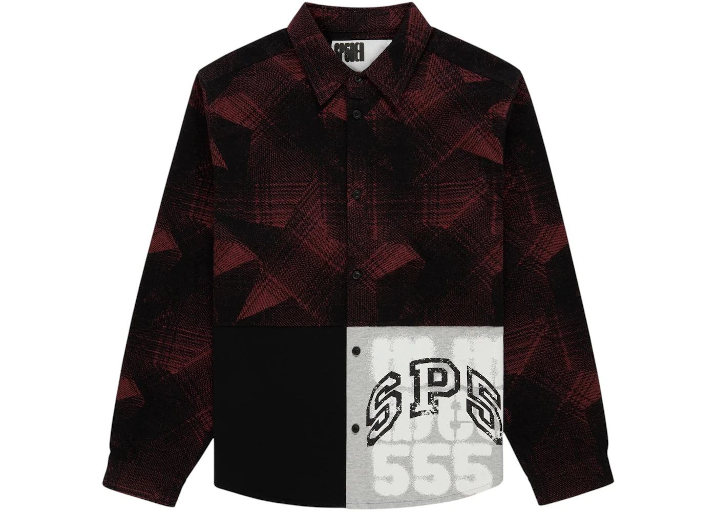 Sp5der Star Plaid Flannel Black
