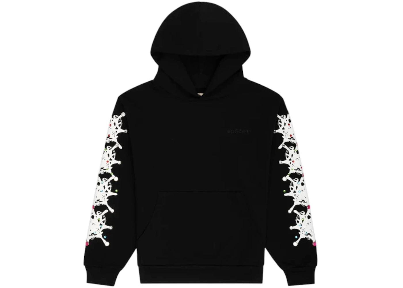 Sp5der Stone Hoodie Black