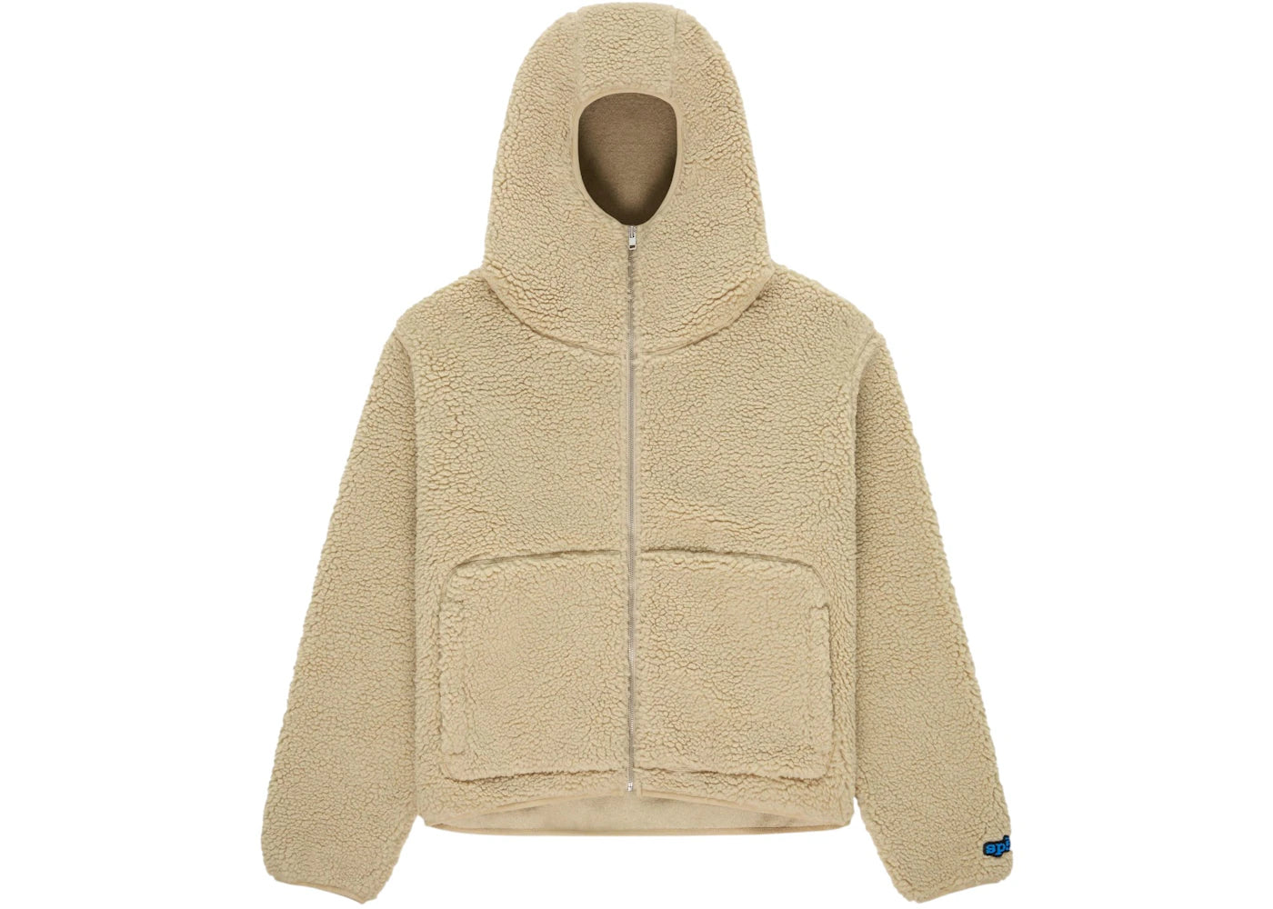Sp5der Teddy Fleece Zip Up Tan