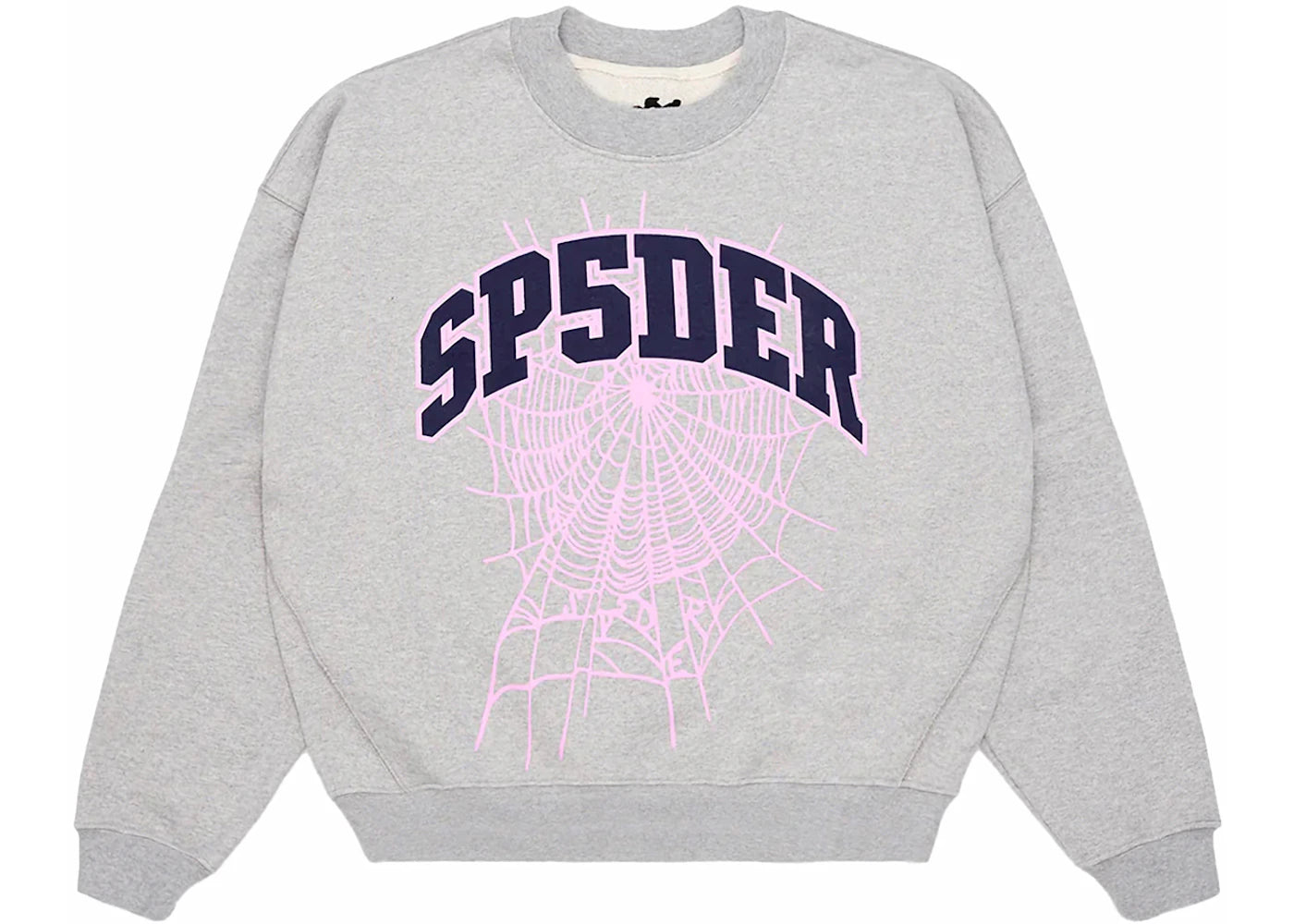 Sp5der Varsity Web Crewneck Heather Grey