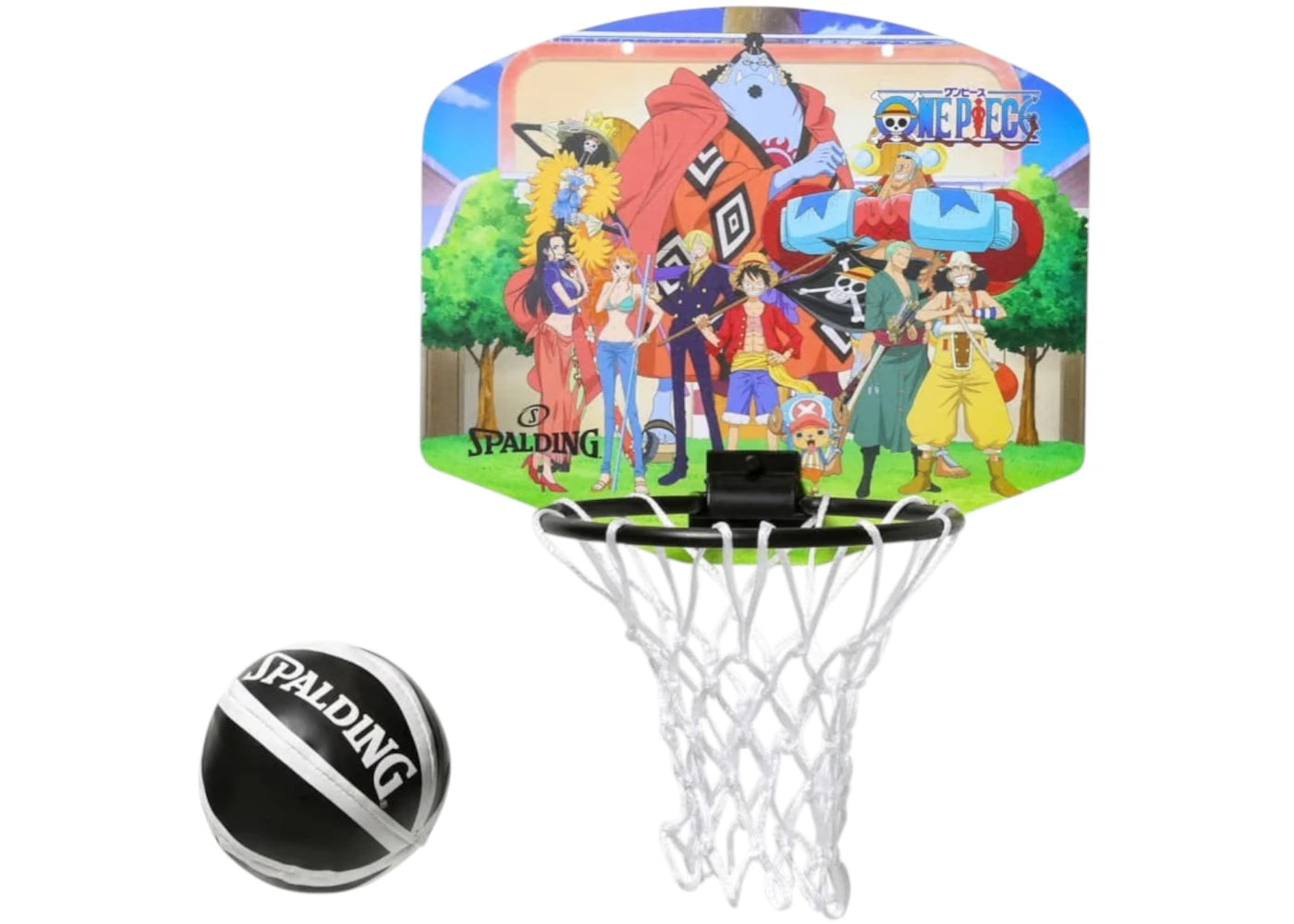 Spalding One Piece Straw Hat Crew Micro Mini Basketball Set