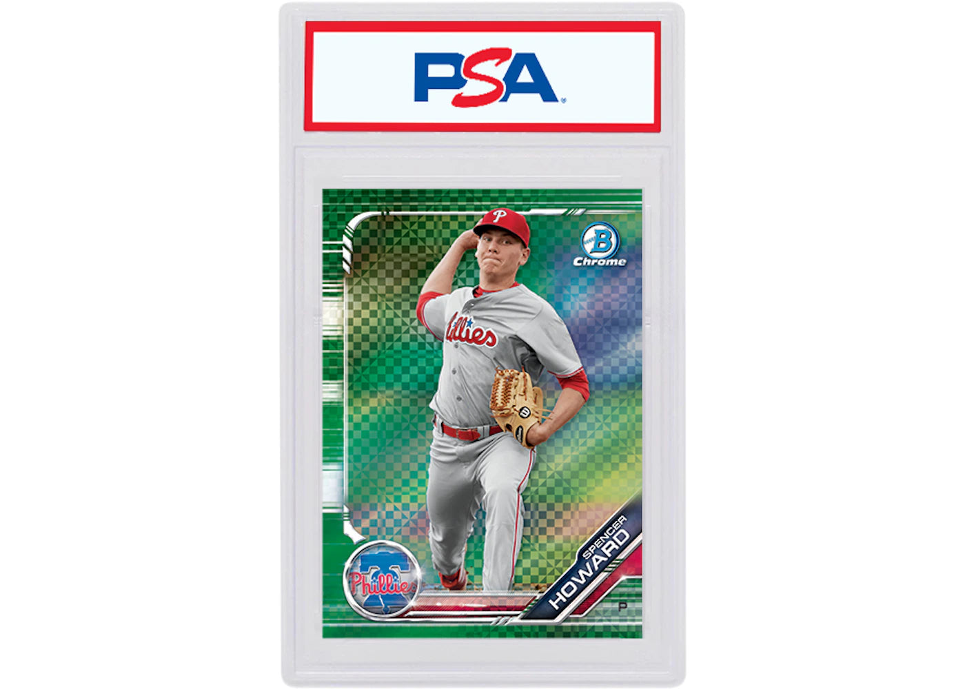 Spencer Howard 2019 Bowman Chrome X Green X-Fractor /31 BCP-161 (PSA or BGS Graded)