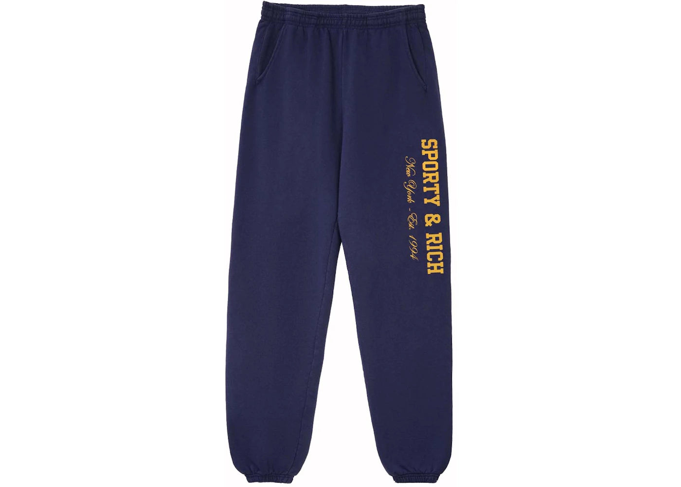 Sporty & Rich x adidas Originals NY Running Club Sweatpant Navy/Gold