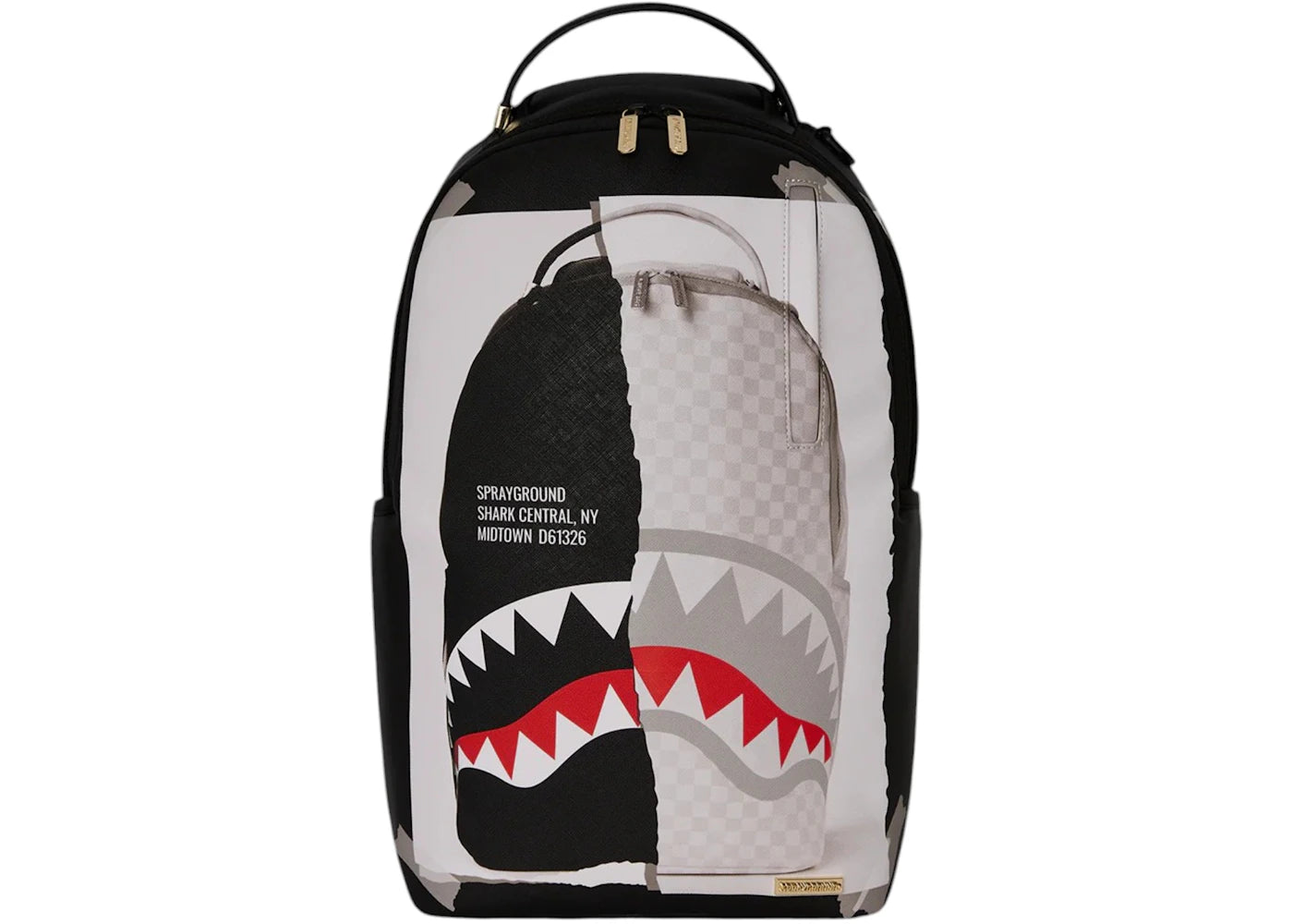 Sprayground Bag On Bag Optical Illusion Sharks In Paris Backpack Multicolor