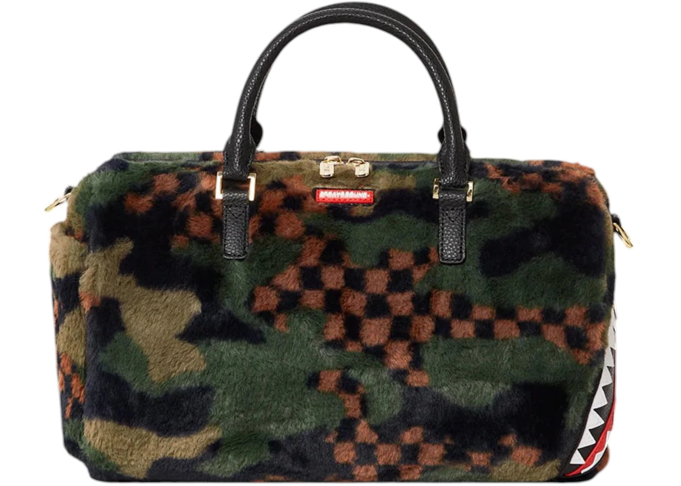 Sprayground Big Sky Fur Shark Mini Duffle Multicolor