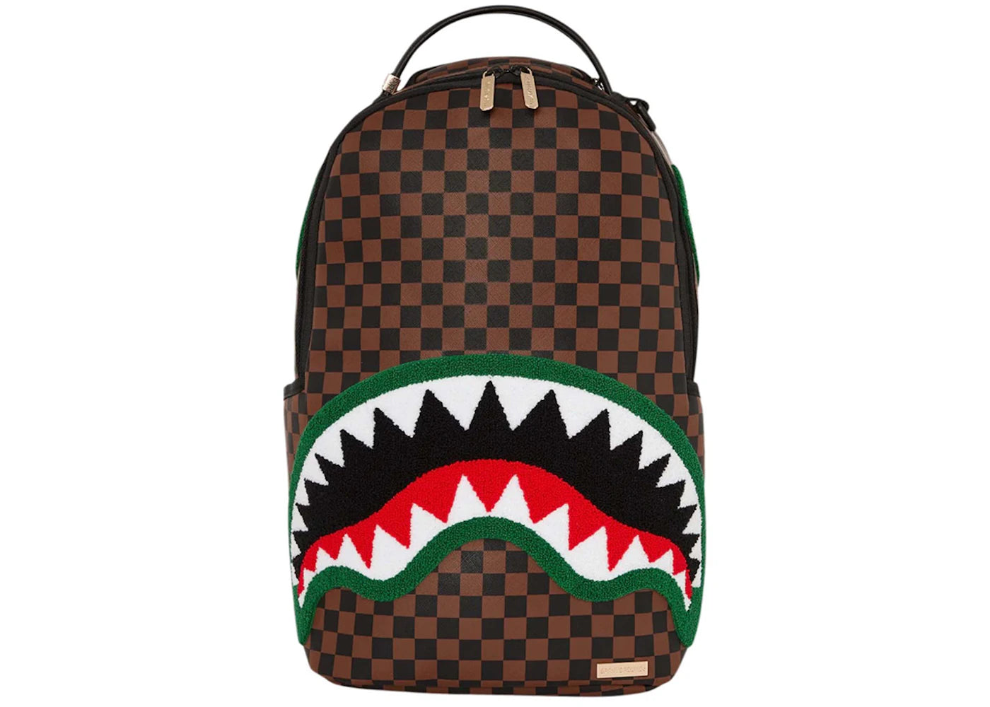 Sprayground Chenille Sip Romeo Air Italia Shark Backpack Brown