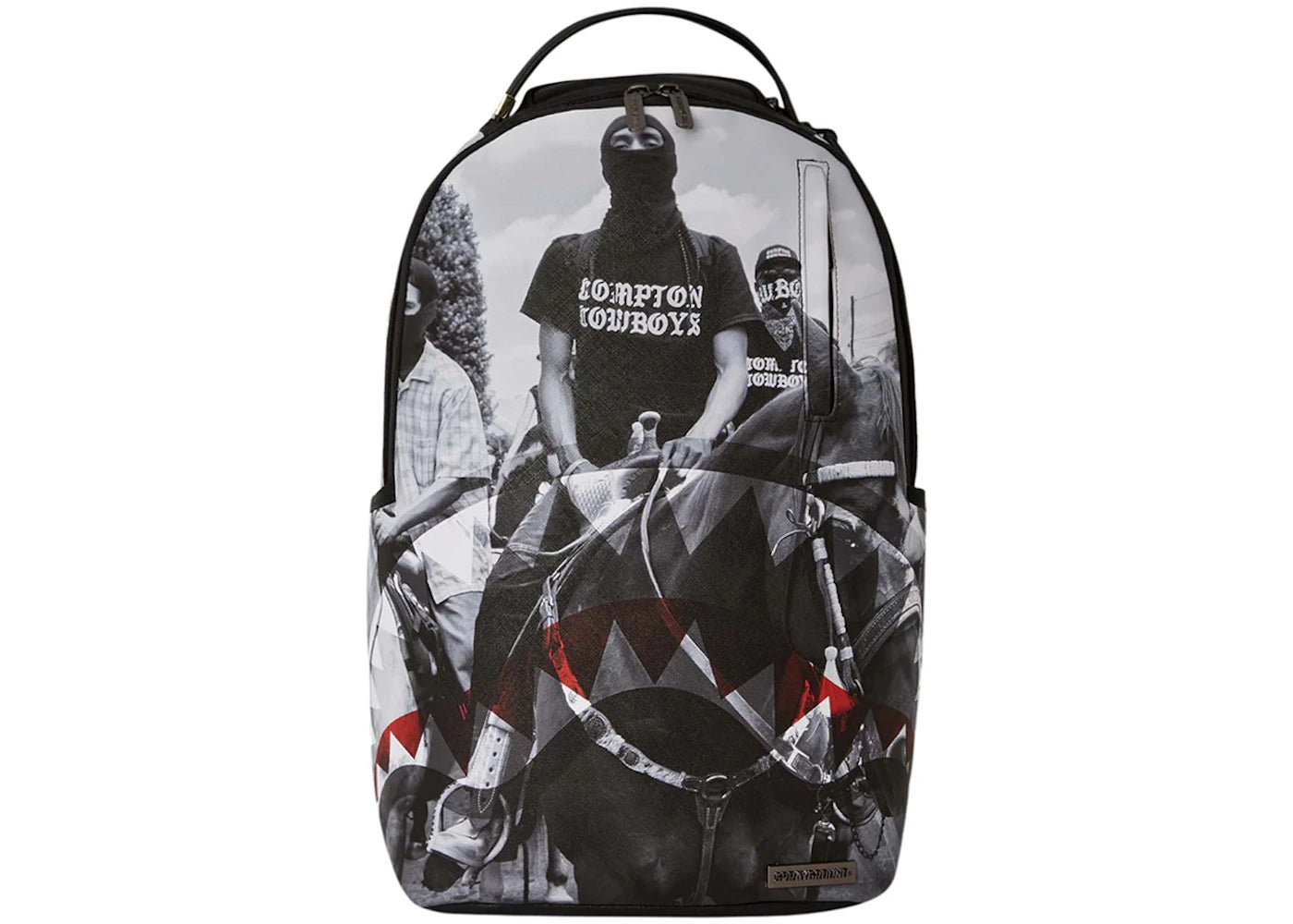 Sprayground Compton Cowboys Riding Alone Backpack Black/White