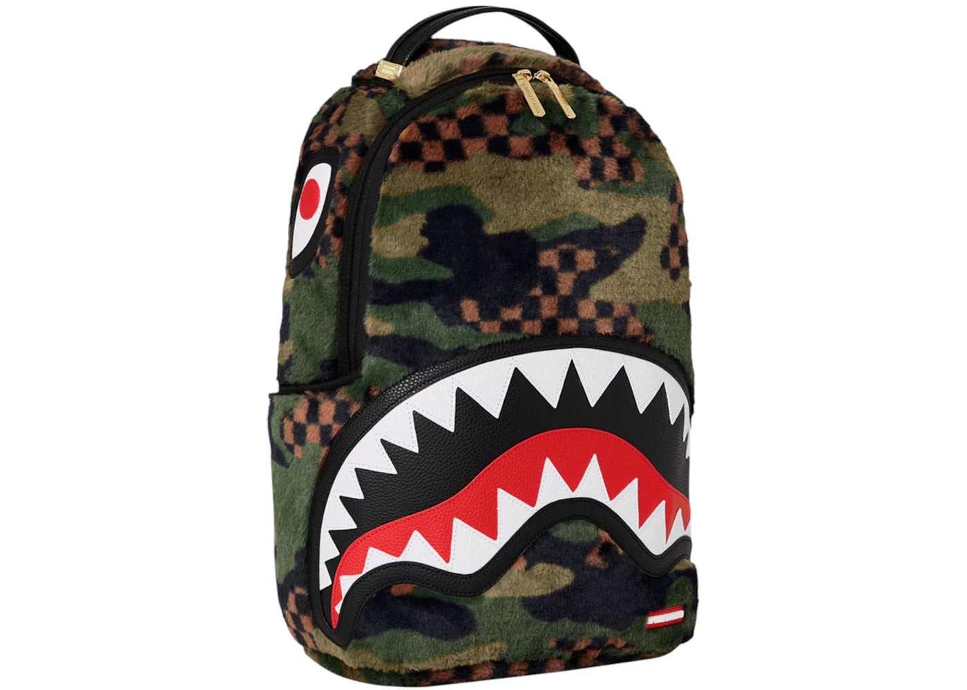 Sprayground Fur Sip Camo Backpack Black Green Brown