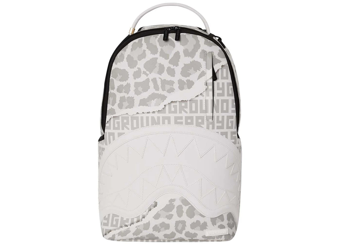 Sprayground Leopard Burner Embossed DLXSV Backpack White/Grey