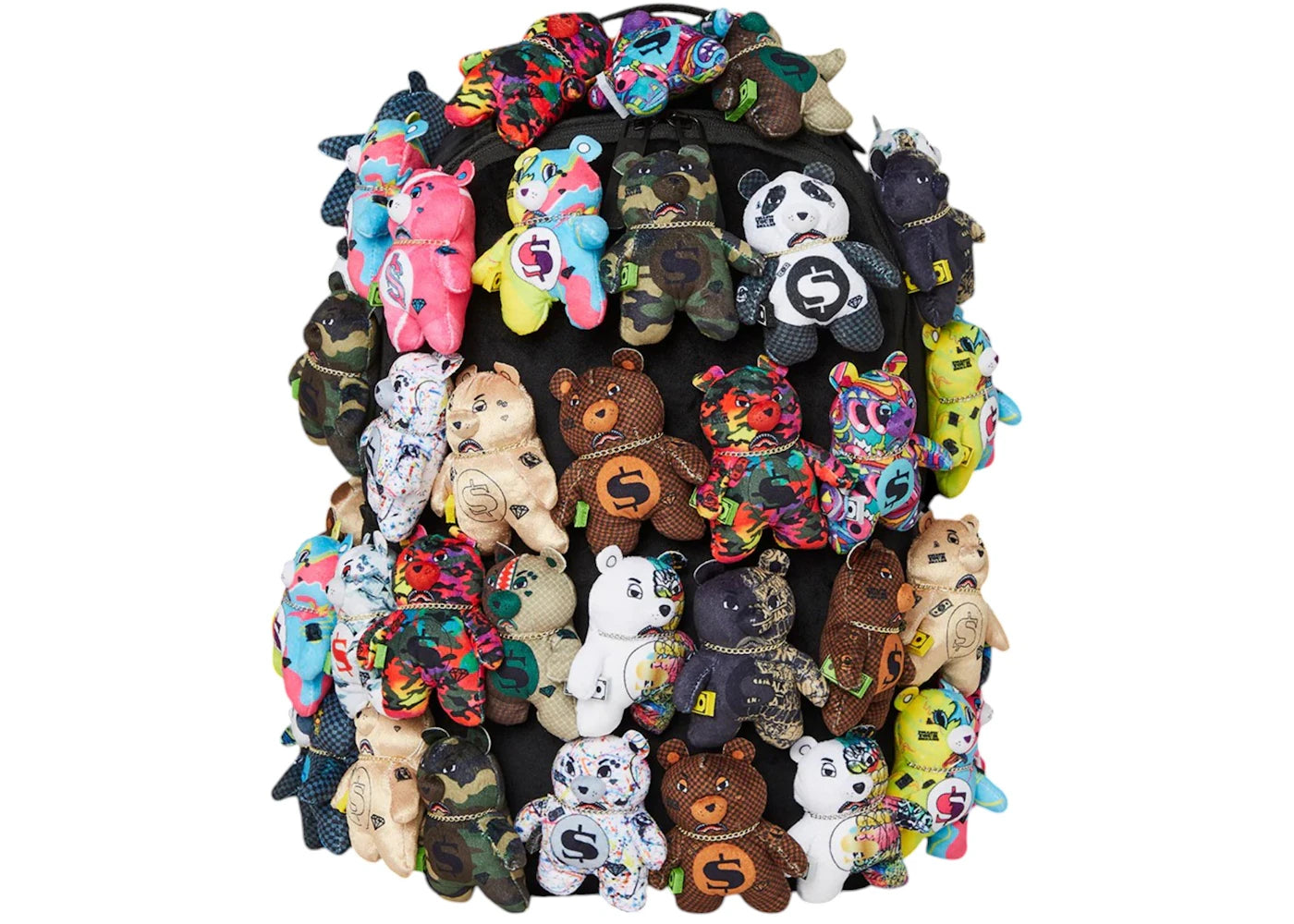 Sprayground Pack Of Bears Real Plush Bears Runway Piece Backpack Multicolor