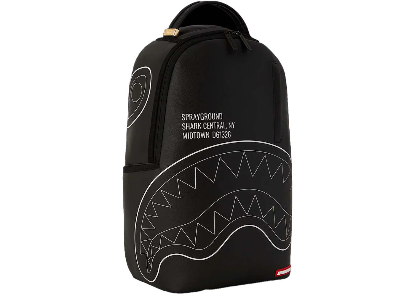 Sprayground Shark Central Black Outline DLXSV Backpack Black/White