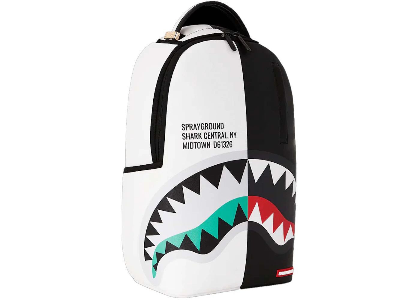 Sprayground Shark Central Inverted Split DLXSV Backpack White/Black