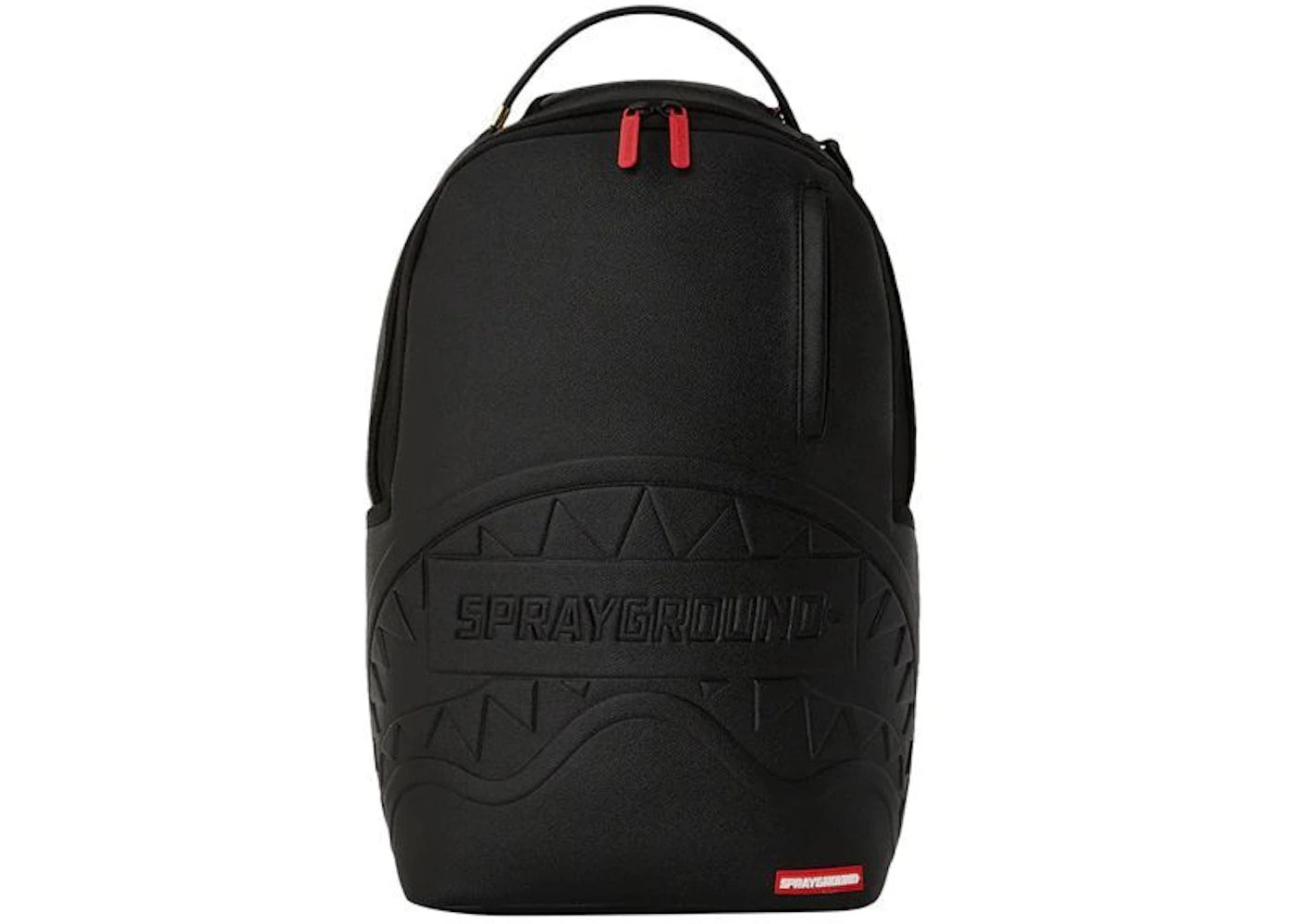 Sprayground Shark Smash Logo Black DLXs Embossed Backpack Black/Grey