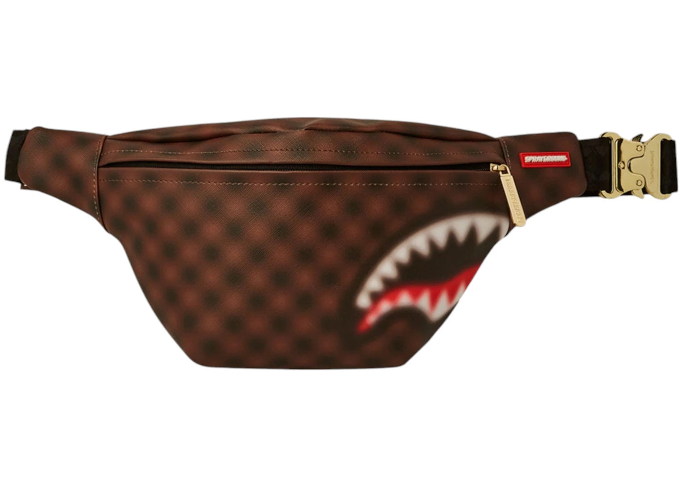 Sprayground Sharks In Paris Blur Savvy Crossbody Crossbody Black Brown