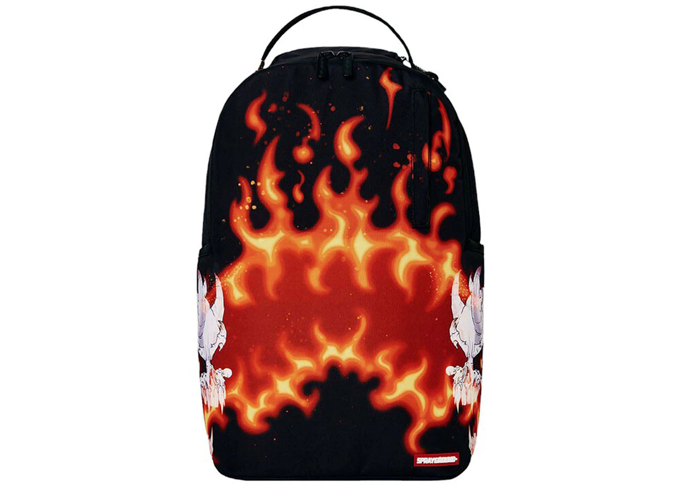 Sprayground Skull Destroyer (DLXSR) Backpack Black/Red-Orange