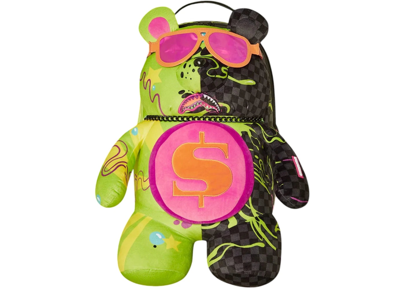 Sprayground Slime Dime Moneybear Teddybear On Backpack Multicolor