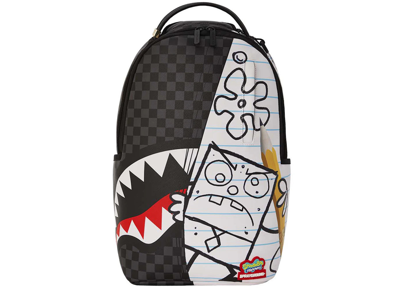 Sprayground Sponge Bob Doodle Reveal Backpack Grey/White