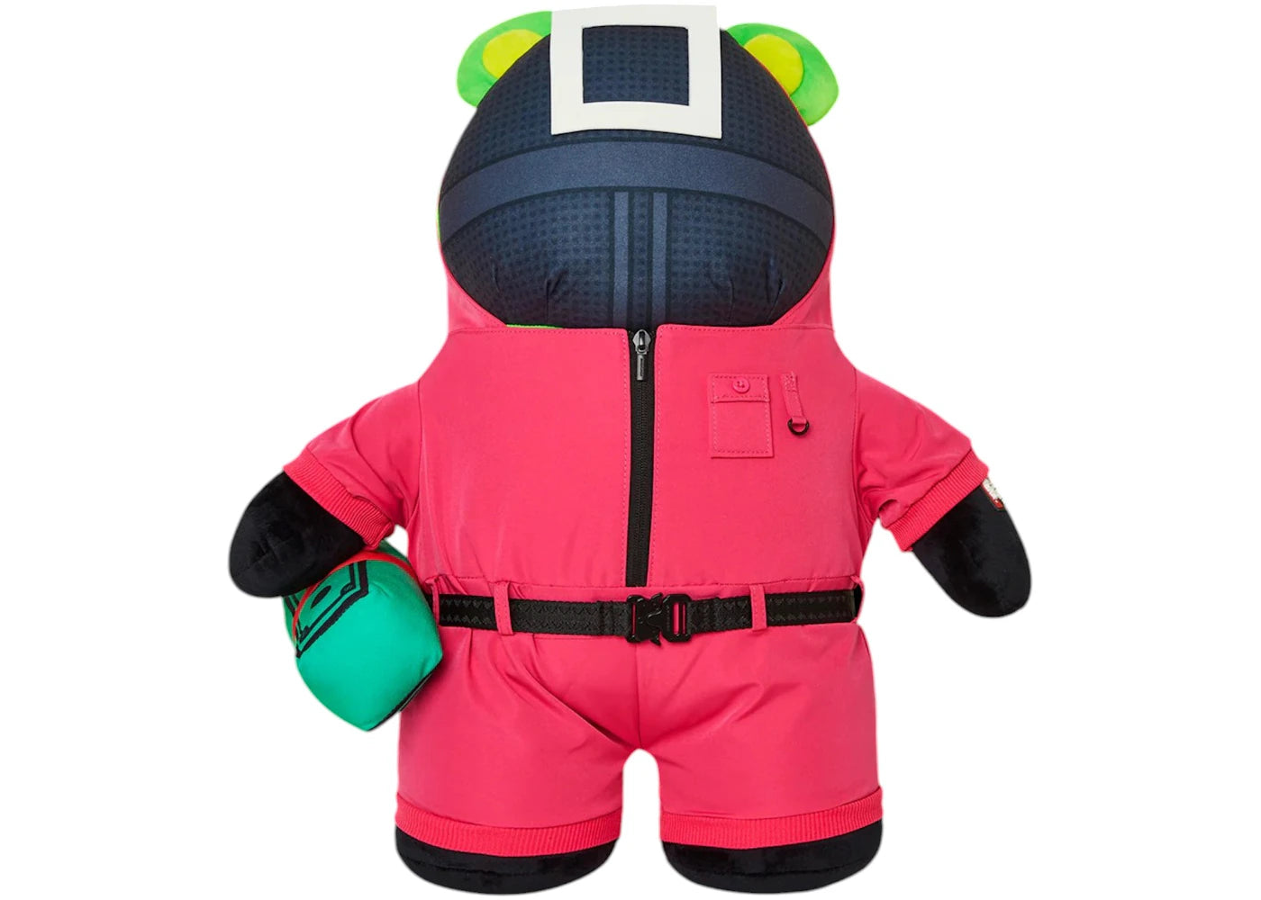 Sprayground Squid Game Collab Pink Soldiers Bear Backpack Multicolor