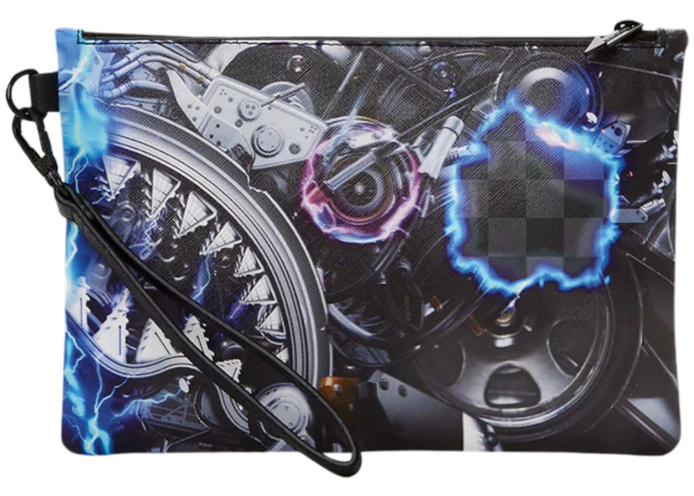 Sprayground The Undercurrent Sharkinator 3 Crossover Clutch Black/Grey Checker