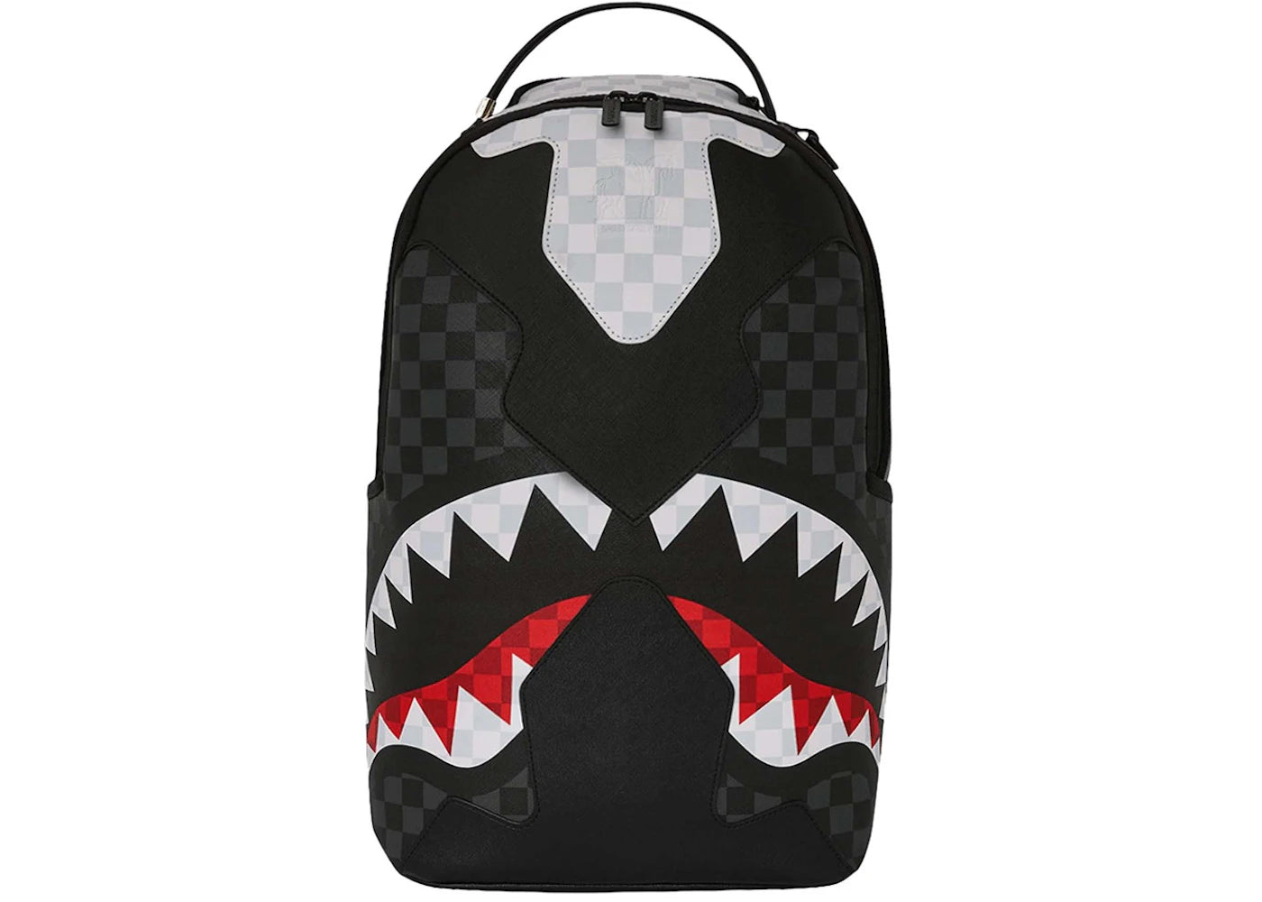 Sprayground Triple Decker Heir To The Throne Shark Backpack Black/White/Grey