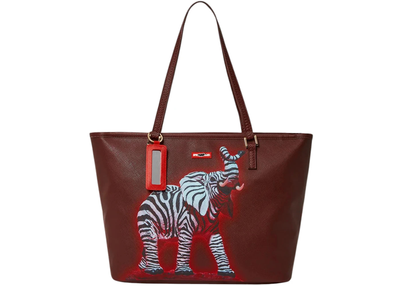 Sprayground Zebra Elephant Ron English Collab Tote Multicolor