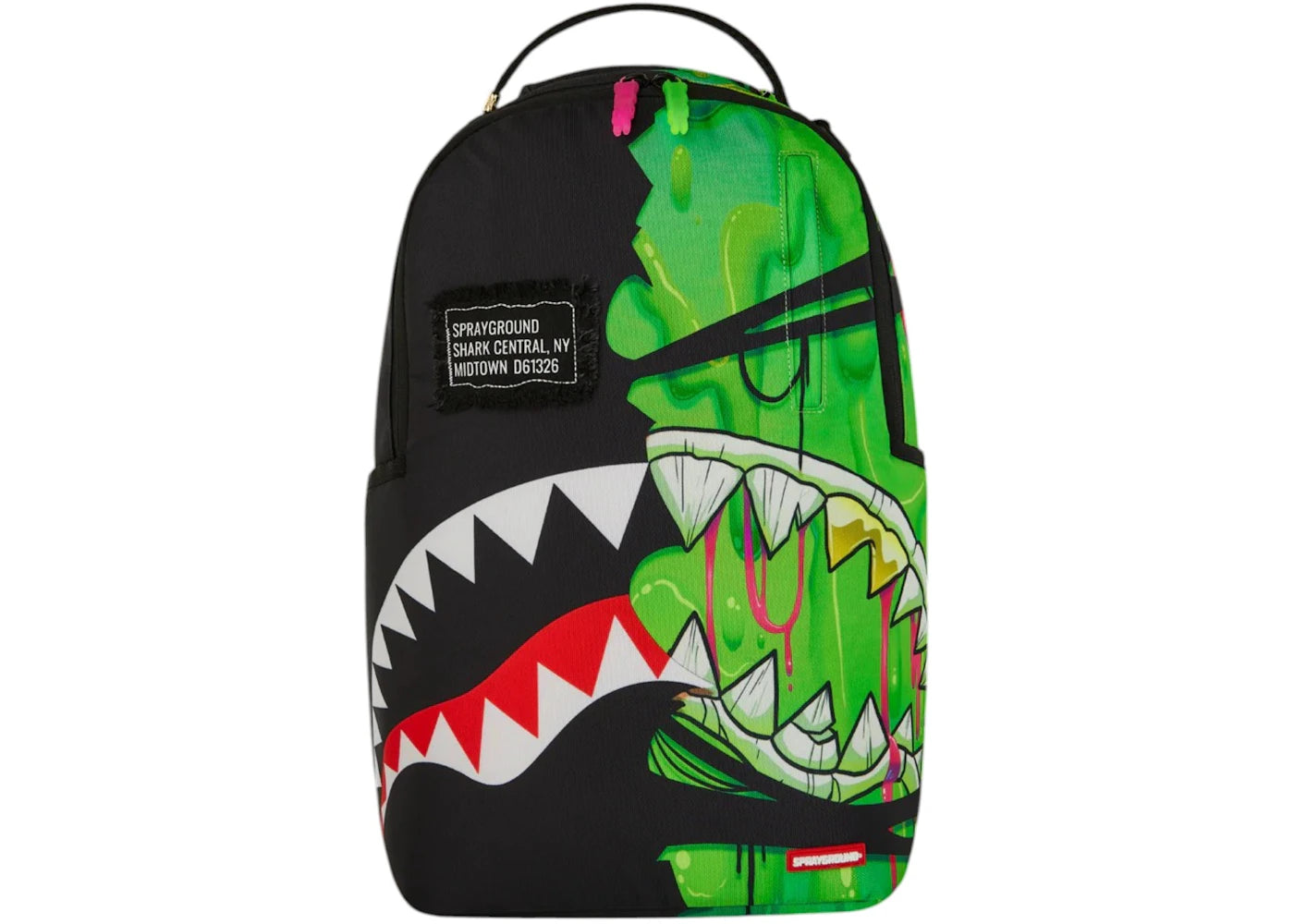 Sprayground Zombine Ooze Shark Central Backpack Black/Green