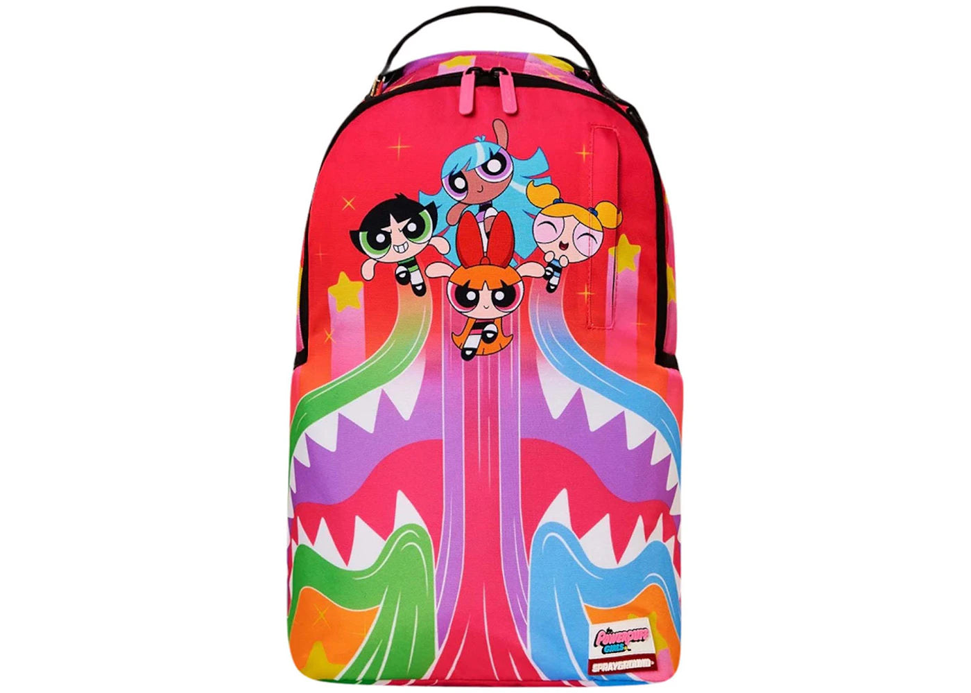 Sprayground x Power Puff Girls Sharkmouth Flying Trails Busting Out (DLXSR) Backpack Pink/Multi