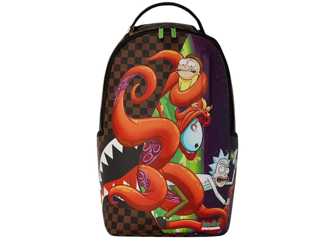 Sprayground x Rick & Morty Stuck In A Pickle (DLXV) Backpack Brown/Red/Green