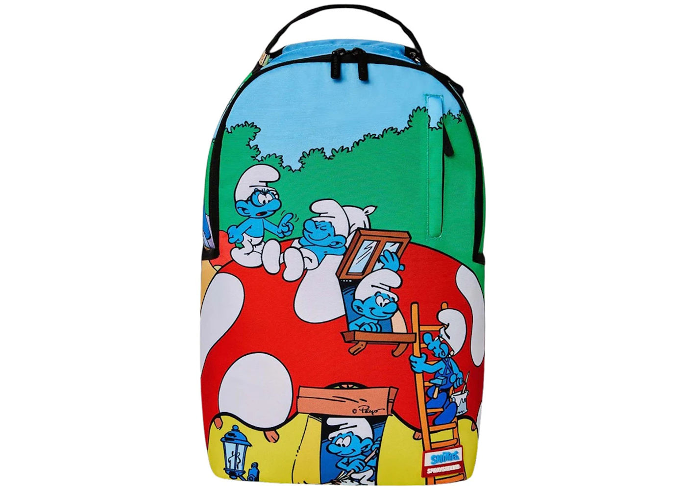 Sprayground x Smurfs Mushroom Village (DLXSR) Backpack Multi