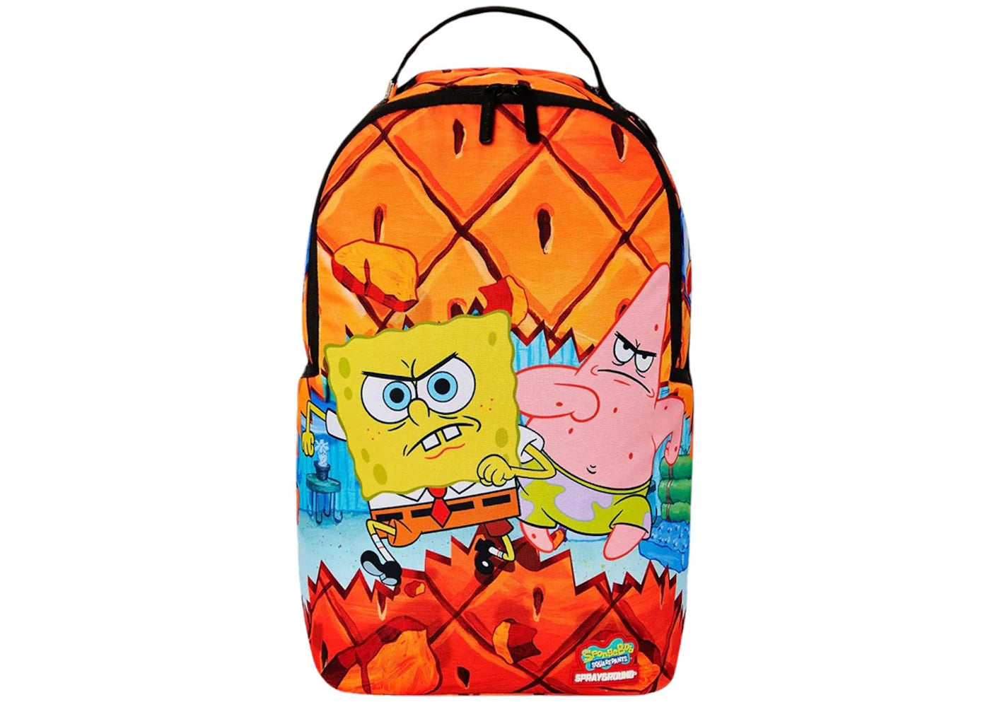 Sprayground x SpongeBob Don't Mess With SpongeBob (DLXSR) Backpack Orange