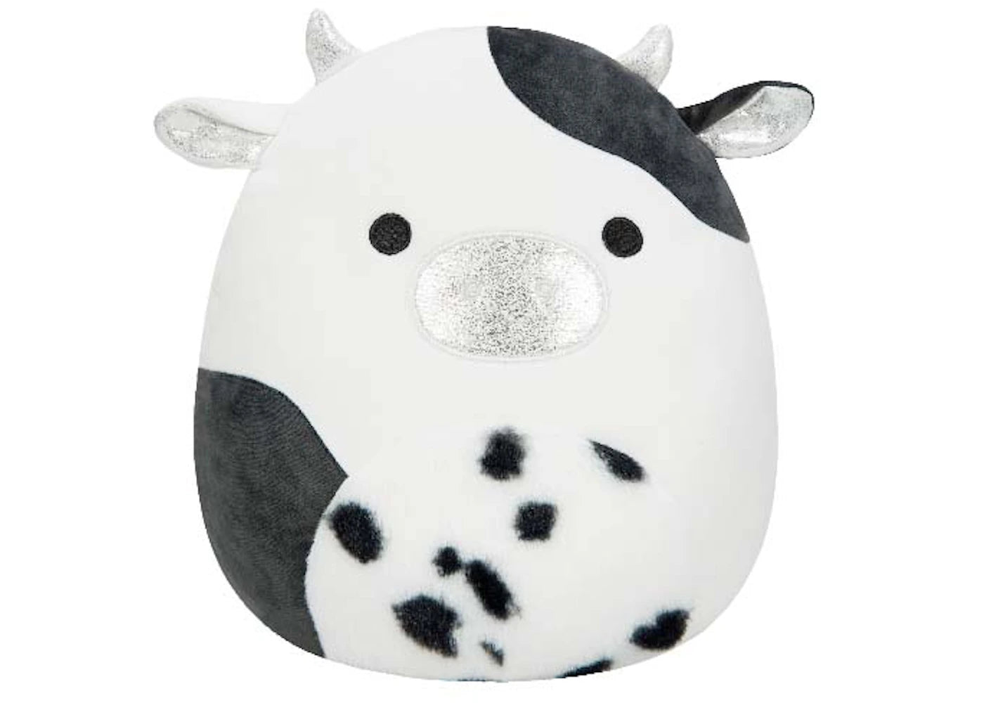 Squishmallow Ulga the Cow 12" Plush Black/White/Silver