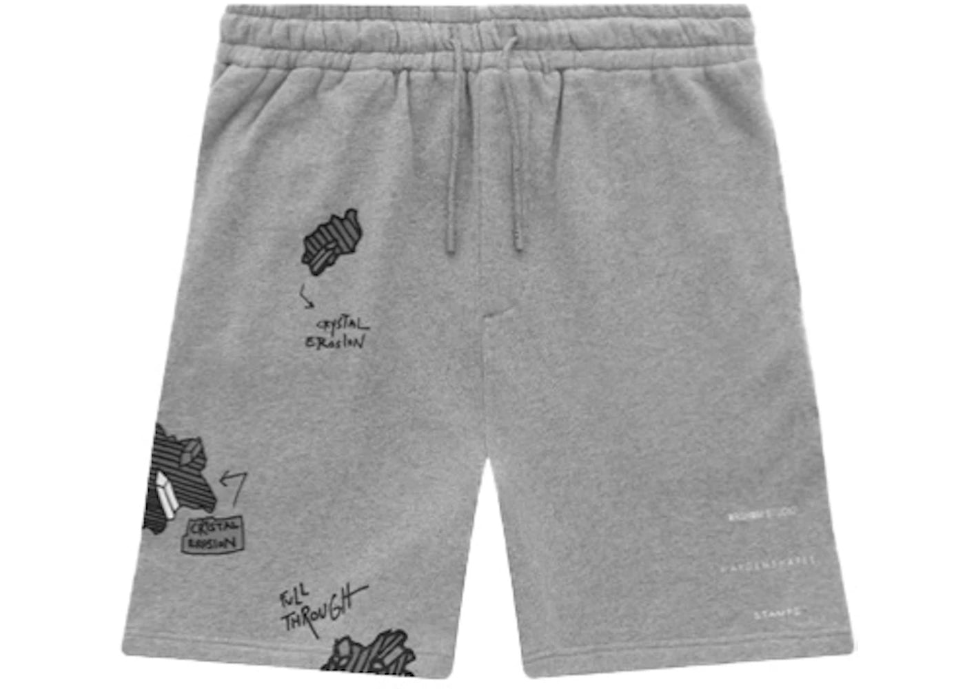 Stampd x Daniel Arsham AHS Eroded Sweatshort Heather Grey