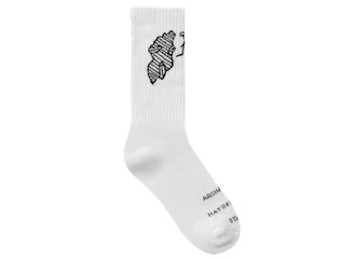 Stampd x Daniel Arsham AHS Erosion Sock White