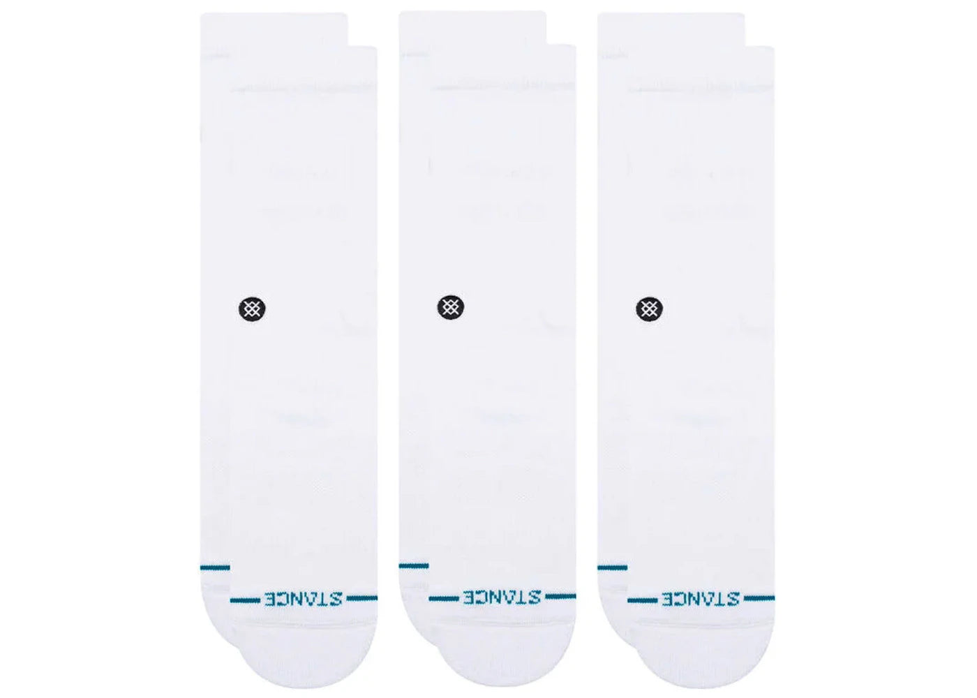 Stance Icon Crew Socks (3 Pack) White