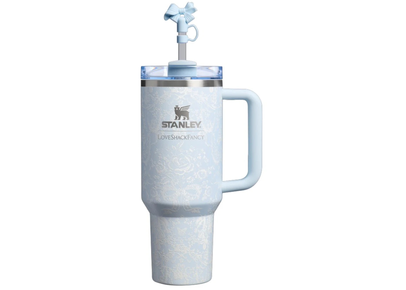 Stanley 1913 x LoveShackFancy Holiday FlowState Quencher 40oz Tumbler Toscana Toile Alpine Blue