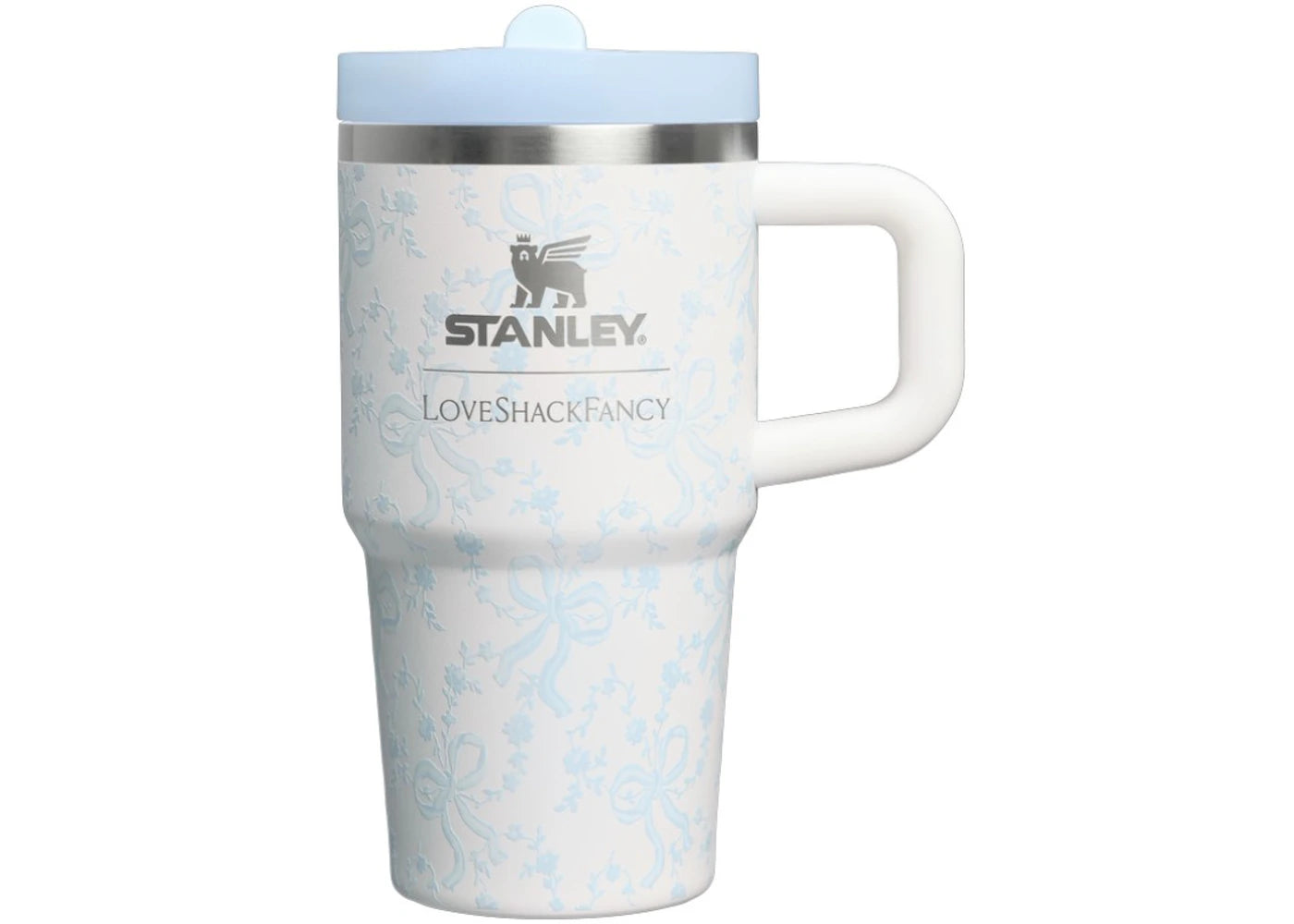 Stanley 1913 x LoveShackFancy Holiday Quencher ProTour Flip Straw 20oz Tumbler Coquette Bow Winter Ice
