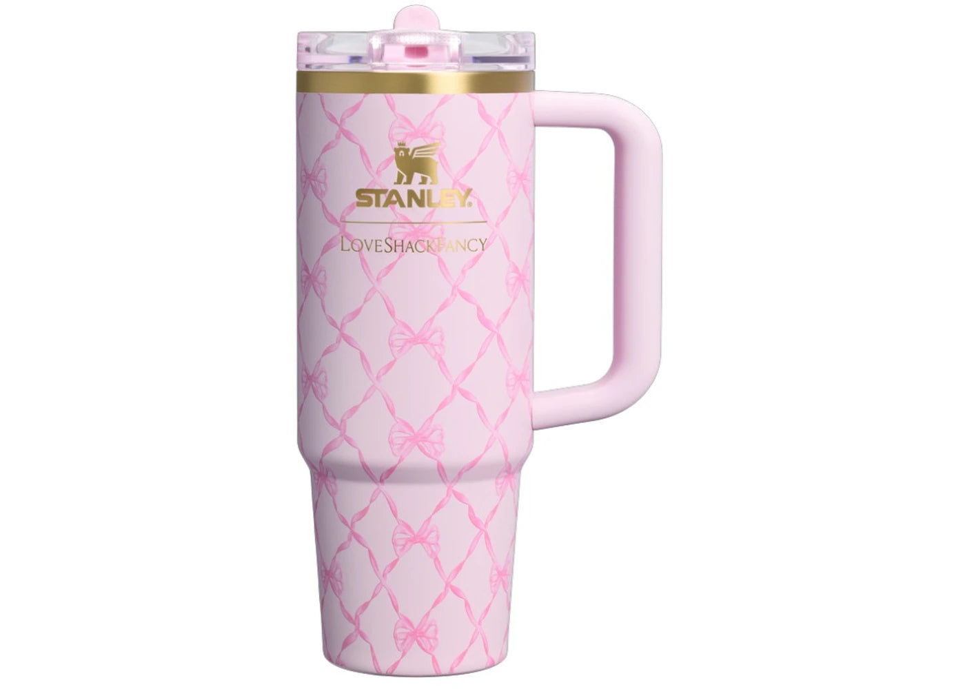 Stanley 1913 x LoveShackFancy Holiday Quencher ProTour Flip Straw 30oz Tumbler Baby Bow Pink Peppermint
