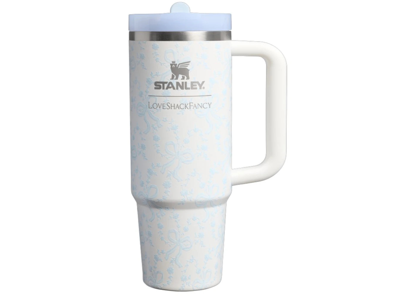 Stanley 1913 x LoveShackFancy Holiday Quencher ProTour Flip Straw 30oz Tumbler Coquette Bow Winter Ice