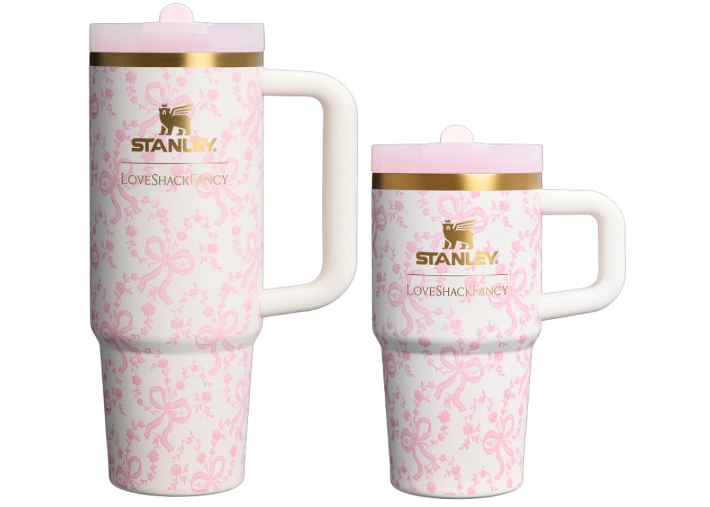 Stanley 1913 x LoveShackFancy Holiday The Quencher Details ProTour 30oz Tumbler Set Coquette Bow Chantilly
