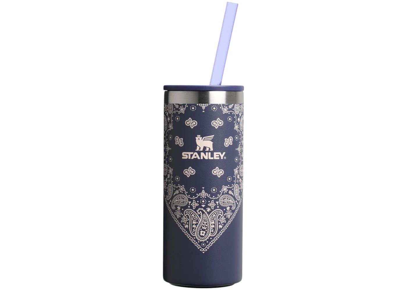 Stanley Mesa Rose Collection The Everyday Slim Can 10oz Cooler Cup Blue Corn Paisley