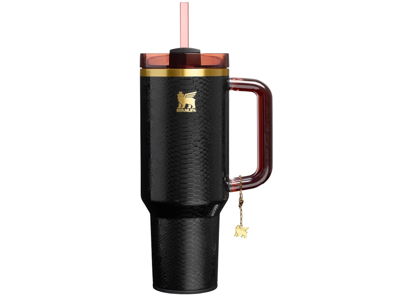Stanley The Quencher Luxe Flowstate 40oz Tumbler Black Snakeskin